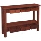 vidaXL Konsolentisch mit Schubladen Braun 110x30x75 cm Mahagoniholz vidaXL Konsolentisch mit Schubladen Braun 110x30x75 cm Mahagoniholz