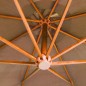 vidaXL Ampelschirm mit Mast Taupe 3,5x2,9 m Massivholz Tanne vidaXL Ampelschirm mit Mast Taupe 3,5x2,9 m Massivholz Tanne