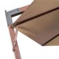 vidaXL Ampelschirm mit Mast Taupe 3,5x2,9 m Massivholz Tanne vidaXL Ampelschirm mit Mast Taupe 3,5x2,9 m Massivholz Tanne