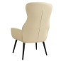 vidaXL Relaxsessel mit Hocker Creme Stoff vidaXL Relaxsessel mit Hocker Creme Stoff
