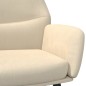 vidaXL Relaxsessel mit Hocker Creme Stoff vidaXL Relaxsessel mit Hocker Creme Stoff