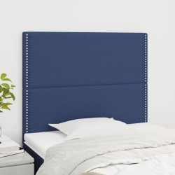 vidaXL Kopfteile 2 Stk. Blau 80x5x78/88 cm Stoff