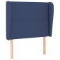 vidaXL Kopfteil mit Ohren Blau 83x23x118/128 cm Stoff vidaXL Kopfteil mit Ohren Blau 83x23x118/128 cm Stoff