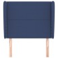 vidaXL Kopfteil mit Ohren Blau 83x23x118/128 cm Stoff vidaXL Kopfteil mit Ohren Blau 83x23x118/128 cm Stoff