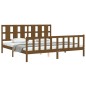 vidaXL Massivholzbett mit Kopfteil Honigbraun 200x200 cm vidaXL Massivholzbett mit Kopfteil Honigbraun 200x200 cm