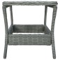 3-tlg. Garten-Lounge-Set mit Auflagen Poly Rattan Hellgrau 3-tlg. Garten-Lounge-Set mit Auflagen Poly Rattan Hellgrau