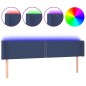 vidaXL LED Kopfteil Blau 163x16x78/88 cm Stoff vidaXL LED Kopfteil Blau 163x16x78/88 cm Stoff