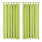 vidaXL Vorhänge Mikro-Satin 2 Stk. mit Schlaufen 140×225 cm Grün vidaXL Vorhänge Mikro-Satin 2 Stk. mit Schlaufen 140×225 cm Grün