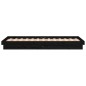 vidaXL Massivholzbett mit LED Schwarz 90x200 cm vidaXL Massivholzbett mit LED Schwarz 90x200 cm
