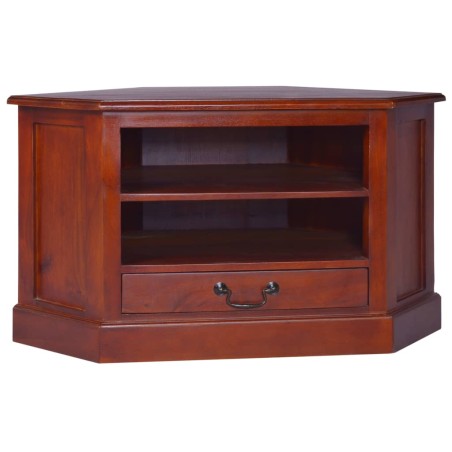 vidaXL TV-Eckschrank Klassisches Braun Massivholz Mahagoni 