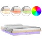 vidaXL Massivholzbett mit LEDs 160x200 cm vidaXL Massivholzbett mit LEDs 160x200 cm
