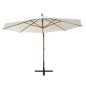 vidaXL Ampelschirm 350 cm Holzmast Weiß vidaXL Ampelschirm 350 cm Holzmast Weiß