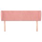 vidaXL Kopfteil mit Ohren Rosa 147x23x78/88 cm Samt vidaXL Kopfteil mit Ohren Rosa 147x23x78/88 cm Samt