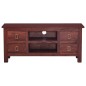 vidaXL TV-Schrank Klassisch Braun 100x30x45 cm Massivholz Mahagoni vidaXL TV-Schrank Klassisch Braun 100x30x45 cm Massivholz Mahagoni