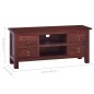 vidaXL TV-Schrank Klassisch Braun 100x30x45 cm Massivholz Mahagoni vidaXL TV-Schrank Klassisch Braun 100x30x45 cm Massivholz Mahagoni