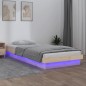vidaXL Massivholzbett mit LED-Beleuchtung 100x200 cm vidaXL Massivholzbett mit LED-Beleuchtung 100x200 cm