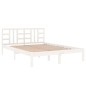vidaXL Massivholzbett Weiß 135x190 cm vidaXL Massivholzbett Weiß 135x190 cm