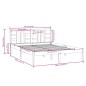 vidaXL Massivholzbett Weiß 135x190 cm vidaXL Massivholzbett Weiß 135x190 cm