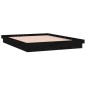 vidaXL Massivholzbett mit LEDs Schwarz 120x190 cm vidaXL Massivholzbett mit LEDs Schwarz 120x190 cm