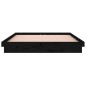 vidaXL Massivholzbett mit LEDs Schwarz 120x190 cm vidaXL Massivholzbett mit LEDs Schwarz 120x190 cm