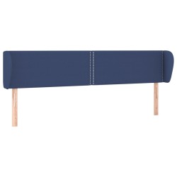 vidaXL Kopfteil mit Ohren Blau 163x23x78/88 cm Stoff