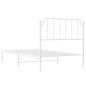 vidaXL Bettgestell mit Kopfteil Metall Weiß 100x200 cm vidaXL Bettgestell mit Kopfteil Metall Weiß 100x200 cm