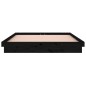 vidaXL Massivholzbett mit LEDs Schwarz 140x190 cm vidaXL Massivholzbett mit LEDs Schwarz 140x190 cm