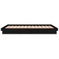 vidaXL Massivholzbett mit LEDs Schwarz 140x190 cm vidaXL Massivholzbett mit LEDs Schwarz 140x190 cm