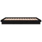 vidaXL Massivholzbett mit LEDs Schwarz 120x200 cm vidaXL Massivholzbett mit LEDs Schwarz 120x200 cm