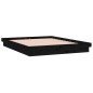 vidaXL Massivholzbett mit LEDs Schwarz 135x190 cm vidaXL Massivholzbett mit LEDs Schwarz 135x190 cm