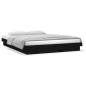 vidaXL Massivholzbett mit LEDs Schwarz 135x190 cm vidaXL Massivholzbett mit LEDs Schwarz 135x190 cm