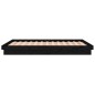 vidaXL Massivholzbett mit LEDs Schwarz 135x190 cm vidaXL Massivholzbett mit LEDs Schwarz 135x190 cm