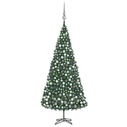 vidaXL Künstlicher Weihnachtsbaum Beleuchtung & Kugeln 500 cm Grün