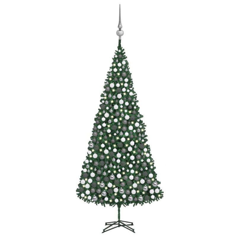 vidaXL Künstlicher Weihnachtsbaum Beleuchtung & Kugeln 500 cm Grün vidaXL Künstlicher Weihnachtsbaum Beleuchtung & Kugeln 500 cm Grün