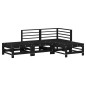 vidaXL 4-tlg. Garten-Lounge-Set Schwarz Massivholz Kiefer vidaXL 4-tlg. Garten-Lounge-Set Schwarz Massivholz Kiefer