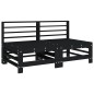 vidaXL 4-tlg. Garten-Lounge-Set Schwarz Massivholz Kiefer vidaXL 4-tlg. Garten-Lounge-Set Schwarz Massivholz Kiefer