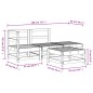 vidaXL 4-tlg. Garten-Lounge-Set Grau Massivholz Kiefer vidaXL 4-tlg. Garten-Lounge-Set Grau Massivholz Kiefer