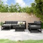 vidaXL 7-tlg. Garten-Lounge-Set Schwarz Massivholz Kiefer vidaXL 7-tlg. Garten-Lounge-Set Schwarz Massivholz Kiefer