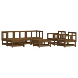 vidaXL 7-tlg. Garten-Lounge-Set Honigbraun Massivholz Kiefer