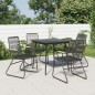 5-tlg. Garten-Essgruppe Schwarz PVC Rattan 5-tlg. Garten-Essgruppe Schwarz PVC Rattan