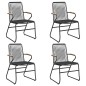 5-tlg. Garten-Essgruppe Schwarz PVC Rattan 5-tlg. Garten-Essgruppe Schwarz PVC Rattan