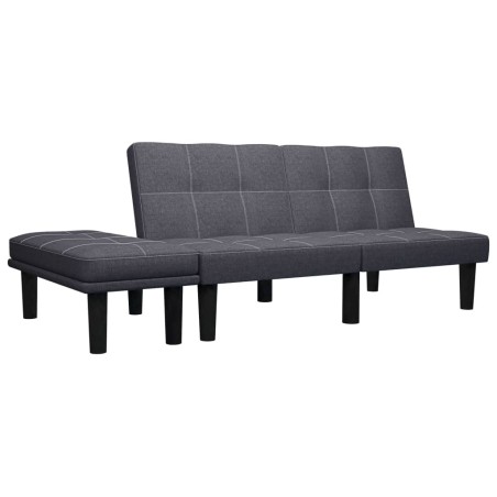 vidaXL 2-Sitzer-Sofa Dunkelgrau Stoff