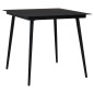 5-tlg. Garten-Essgruppe Schwarz PVC Rattan 5-tlg. Garten-Essgruppe Schwarz PVC Rattan