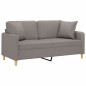 vidaXL 2-Sitzer-Sofa mit Zierkissen Taupe 140 cm Stoff vidaXL 2-Sitzer-Sofa mit Zierkissen Taupe 140 cm Stoff
