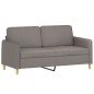 vidaXL 2-Sitzer-Sofa mit Zierkissen Taupe 140 cm Stoff vidaXL 2-Sitzer-Sofa mit Zierkissen Taupe 140 cm Stoff