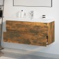 vidaXL Waschbeckenschrank mit Einbaubecken Räuchereiche Holzwerkstoff vidaXL Waschbeckenschrank mit Einbaubecken Räuchereiche Holzwerkstoff