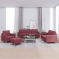 vidaXL 4-tlg. Sofagarnitur mit Kissen Weinrot Stoff vidaXL 4-tlg. Sofagarnitur mit Kissen Weinrot Stoff