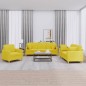 vidaXL 3-tlg. Sofagarnitur mit Kissen Hellgelb Stoff vidaXL 3-tlg. Sofagarnitur mit Kissen Hellgelb Stoff