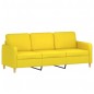 vidaXL 3-tlg. Sofagarnitur mit Kissen Hellgelb Stoff vidaXL 3-tlg. Sofagarnitur mit Kissen Hellgelb Stoff