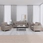 vidaXL 3-tlg. Sofagarnitur mit Kissen Taupe Stoff vidaXL 3-tlg. Sofagarnitur mit Kissen Taupe Stoff